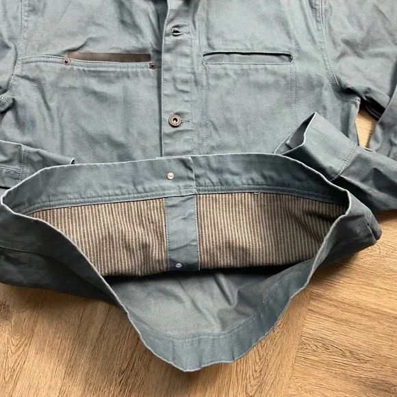 Tavik Modern Beach Culture Sutter Canvas Chore Jacket Mens Medium Slate Blue